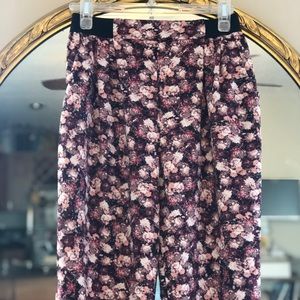 Floral Print Slouch Pants Size Medium